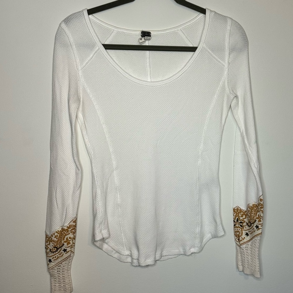We the Free long sleeve waffle knit tee